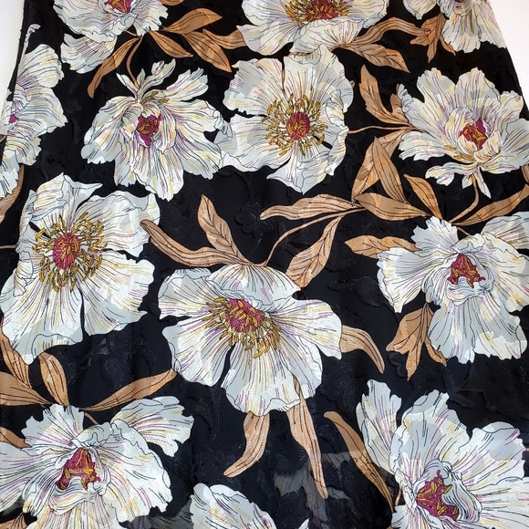 NWT Band of Gypsies BOG Collective Black Floral Slip Skirt L - Picture 11 of 12